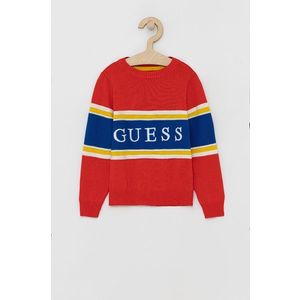 Detský sveter Guess červená farba vyobraziť
