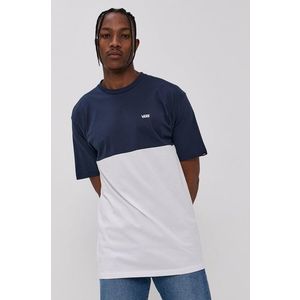 Bavlnené tričko Vans biela farba, jednofarebné vyobraziť