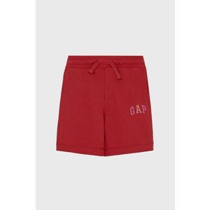 Detské krátke nohavice GAP červená farba, nastaviteľný pás vyobraziť