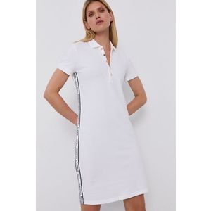 Šaty Lauren Ralph Lauren biela farba, mini, priliehavé vyobraziť
