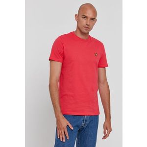 Bavlnené tričko Lyle & Scott ružová farba, jednofarebné vyobraziť