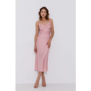 Šaty Guess ružová farba, maxi, priliehavé vyobraziť