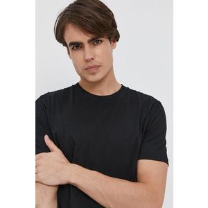Tričko Sisley pánske, čierna farba, jednofarebné vyobraziť