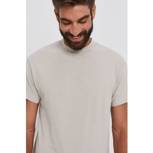 Bavlnené tričko Tigha Delian Logo šedá farba, jednofarebné vyobraziť