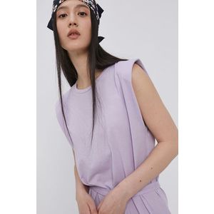 Šaty Jacqueline de Yong fialová farba, mini, rovné vyobraziť