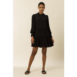 Šaty Ivy & Oak Marla čierna farba, mini, oversize vyobraziť