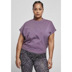 Urban Classics Ladies Short Pigment Dye Cut On Sleeve Tee duskviolet - XL vyobraziť