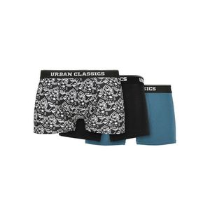 Urban Classics Organic Boxer Shorts 3-Pack detail aop/black/jasper - 3XL vyobraziť