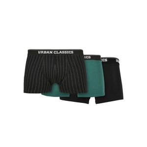 Urban Classics Organic Boxer Shorts 3-Pack pinstripe aop+black+treegreen - S vyobraziť