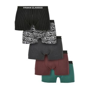 Urban Classics Organic Boxer Shorts 5-Pack p.str.aop+d.aop+chr+chry+tr.gr - L vyobraziť