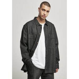 Urban Classics Oversized Denim Shirt black stone washed - XL vyobraziť