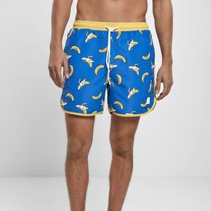 Plavky Urban Classics Pattern Retro Swim Shorts banana aop - XL vyobraziť