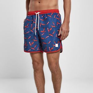 Urban Classics Pattern Retro Swim Shorts pepperoni aop - S vyobraziť