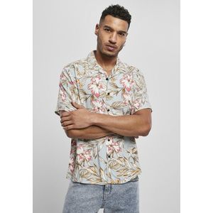 Urban Classics Viscose Resort Shirt lightblue hibiscus - XL vyobraziť