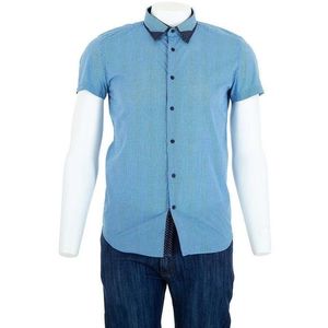 Pánska košeĺa s krátkym rukávom Glo Story - modrá vyobraziť
