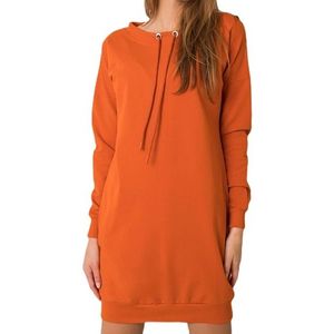 Oranžové dámske mikinové šaty vyobraziť