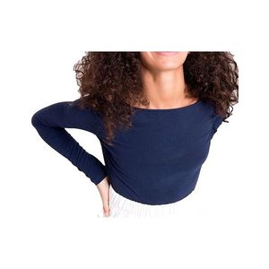 Tmavo modré dámske tričko s dlhým rukávom vyobraziť