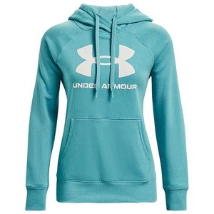 Dámska farebná mikina Under Armour Rival Fleece Logo Hoodie morská zelená vyobraziť