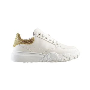 Zlato biele Sneakers z eko kože vyobraziť