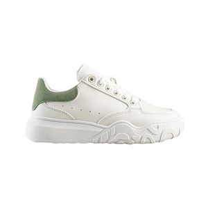 Zeleno biele Sneakers z eko kože vyobraziť