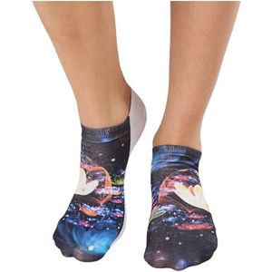 čierno-biele ponožky s leknami vyobraziť