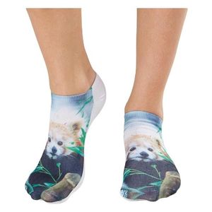 Modro-biele ponožky s motívom psíka vyobraziť