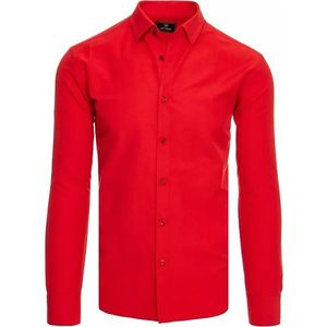 červená pánska košeĺa s dlhým rukávom vyobraziť