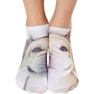 Biele ponožky s psíkom vyobraziť