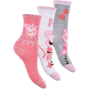 Sada dievčenských ponožiek peppa pig - ružová / biela / sivá vyobraziť