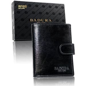 Badura čierna kožená peňaženka so zapínaním vyobraziť