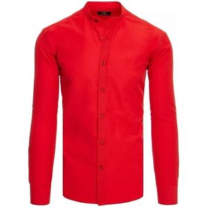 červená pánska košeĺa bez goliera vyobraziť