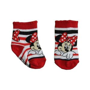 Minnie mouse - červené pruhované ponožky vyobraziť