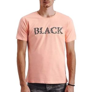 Broskyňovej tričko s nápisom black vyobraziť