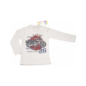 Chlapčenské smotanové tričko s motorkou vyobraziť