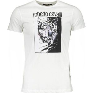 Roberto Cavalli pánske tričko Farba: Biela, Veľkosť: S vyobraziť