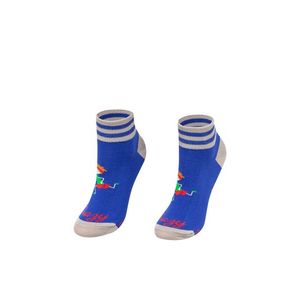Modré vzorované členkové ponožky Bežec vyobraziť