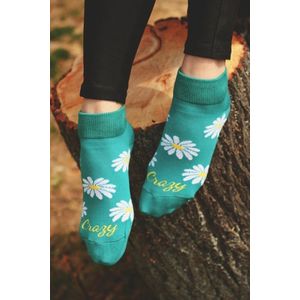 Mätové kvetované členkové ponožky Margarétky vyobraziť