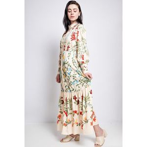 Viacfarebné kvetované maxi šaty Dessy vyobraziť
