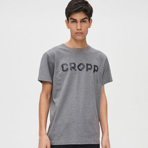 Cropp - Tričko s nápisom Cropp - Svetlošedá vyobraziť