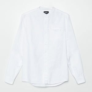 Cropp - Hladká košeľa so stojačikom - Biela vyobraziť