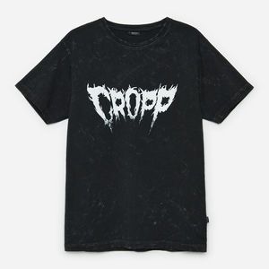 Cropp - Tričko s vypraným efektom - Čierna vyobraziť