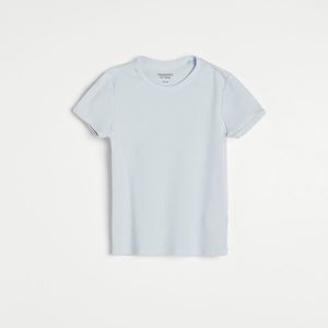 Reserved - Tričko z prúžkovaného úpletu - Modrá vyobraziť