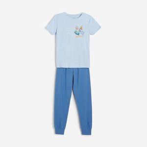 Reserved - Dvojdielne pyžamo s potlačou - Modrá vyobraziť