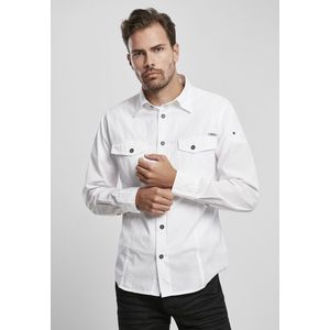 Urban Classics Brandit Slim Worker Shirt white - 4XL vyobraziť