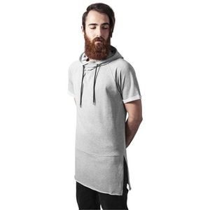 Urban Classics Shortsleeve Long Raglan Hoody grey - S vyobraziť