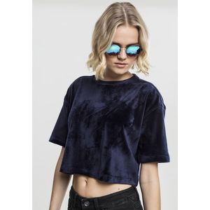 Urban Classics Ladies Velvet Short Kimono Tee navy - XL vyobraziť