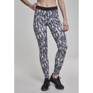 Urban Classics Ladies Active Graphic Leggings grey - S vyobraziť