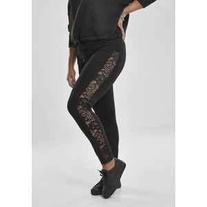 Urban Classics Ladies Lace Striped Leggings black - 4XL vyobraziť