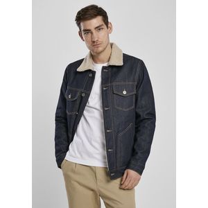 Urban Classics Sherpa Lined Jeans Jacket rinsed denim - L vyobraziť