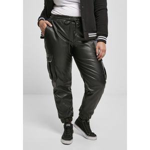 Urban Classics Ladies Faux Leather Cargo Pants black - 4XL vyobraziť